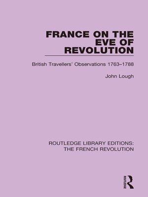 cover image of France on the Eve of Revolution
